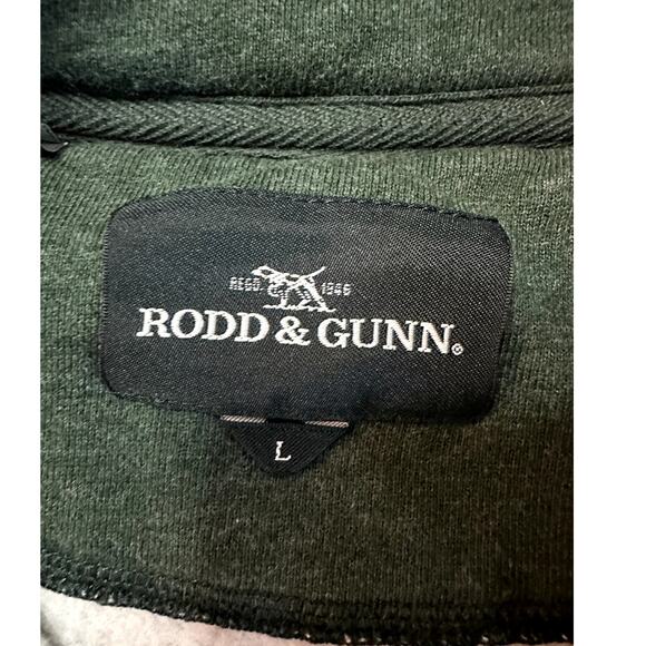 Rodd & Gunn Men's Glen Eden Quarter Zip Mock Neck Pullover - Green - Size L - Picture 3 of 7